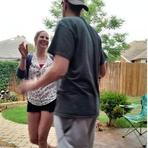 Trying to teach him how to dance :)