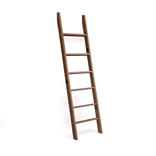 RELODECOR 6-Foot Wall Leaning Blanket Ladder| Laminate Snag Free Construction (Brown)