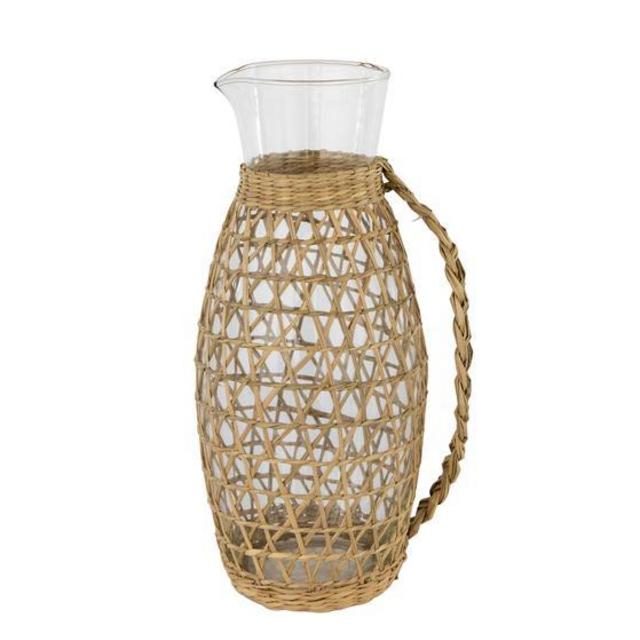 Samos Seagrass & Glass Pitcher