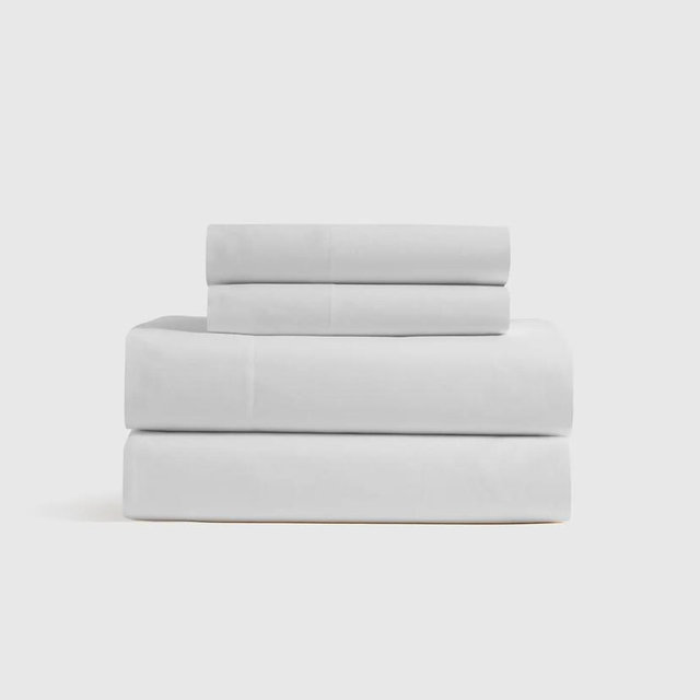 Organic Crisp Percale Sheet Set - King - White