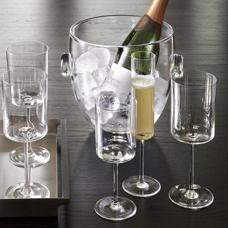 Crate and Barrel, Edge 12-Piece Mixed Wine & Champagne Glass Set - Zola