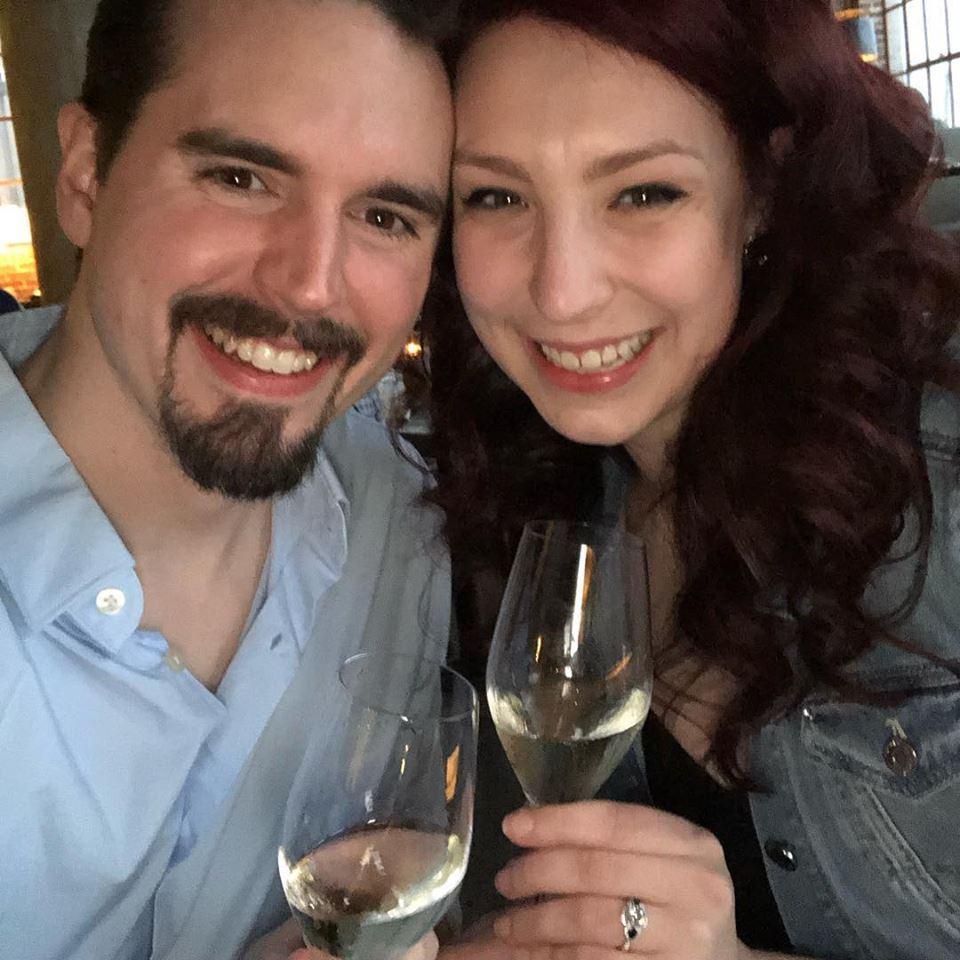 First toast as fiances!