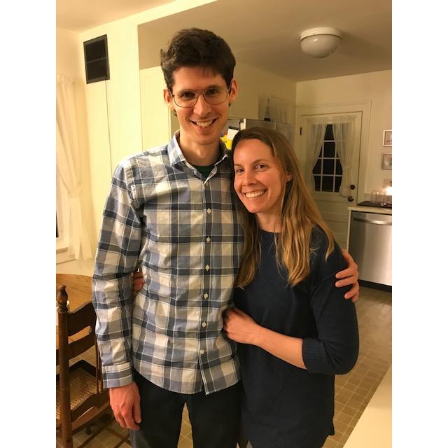 Our first photo together at Holly and Bill's house - January 2019. Though love was blooming, these two kids didn't know what was in store for them.