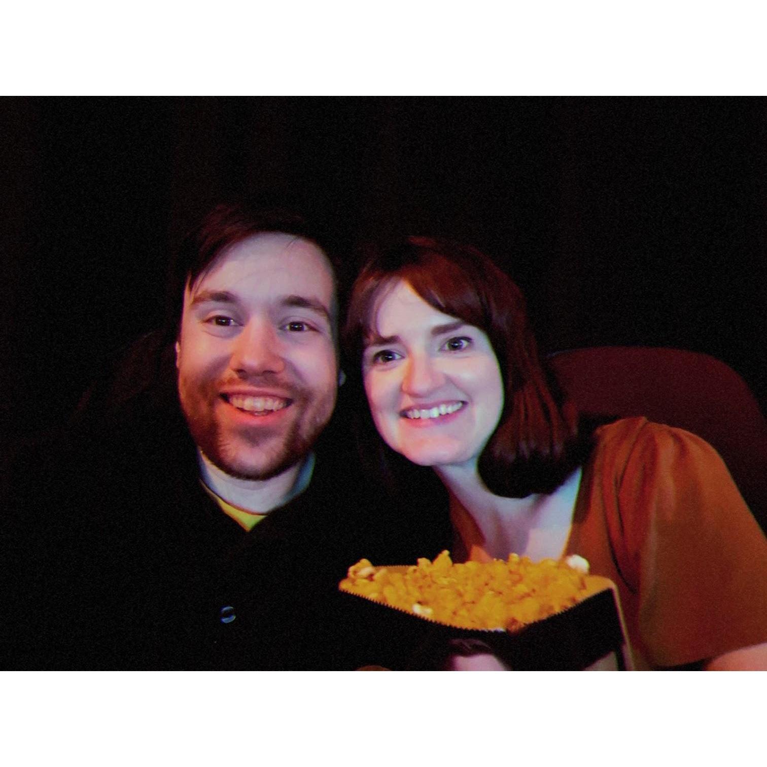 Our first theatre movie! It was a re-run of Guardians of the Galaxy.