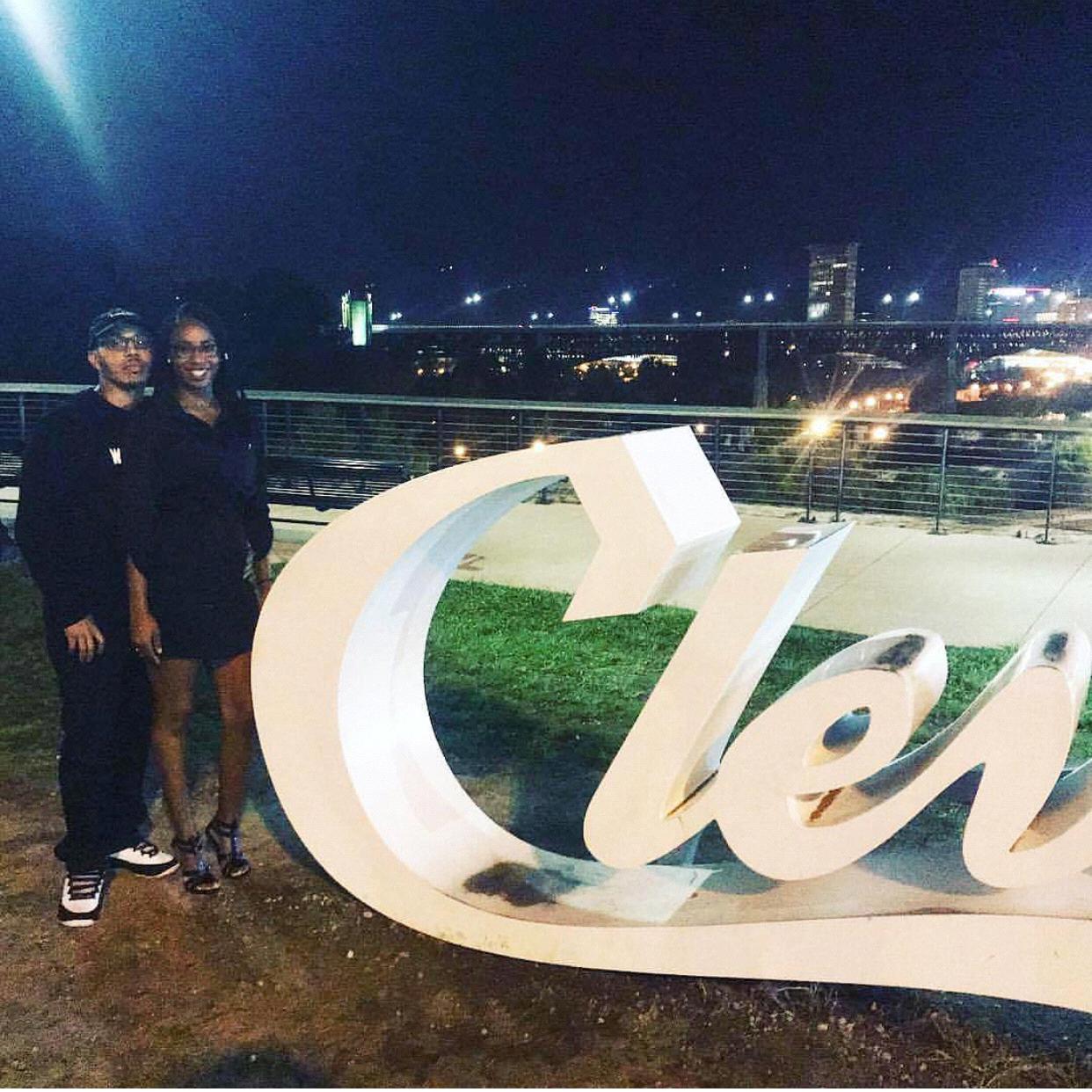 Our First date in Cleveland.. a memorable one, the car got towed!