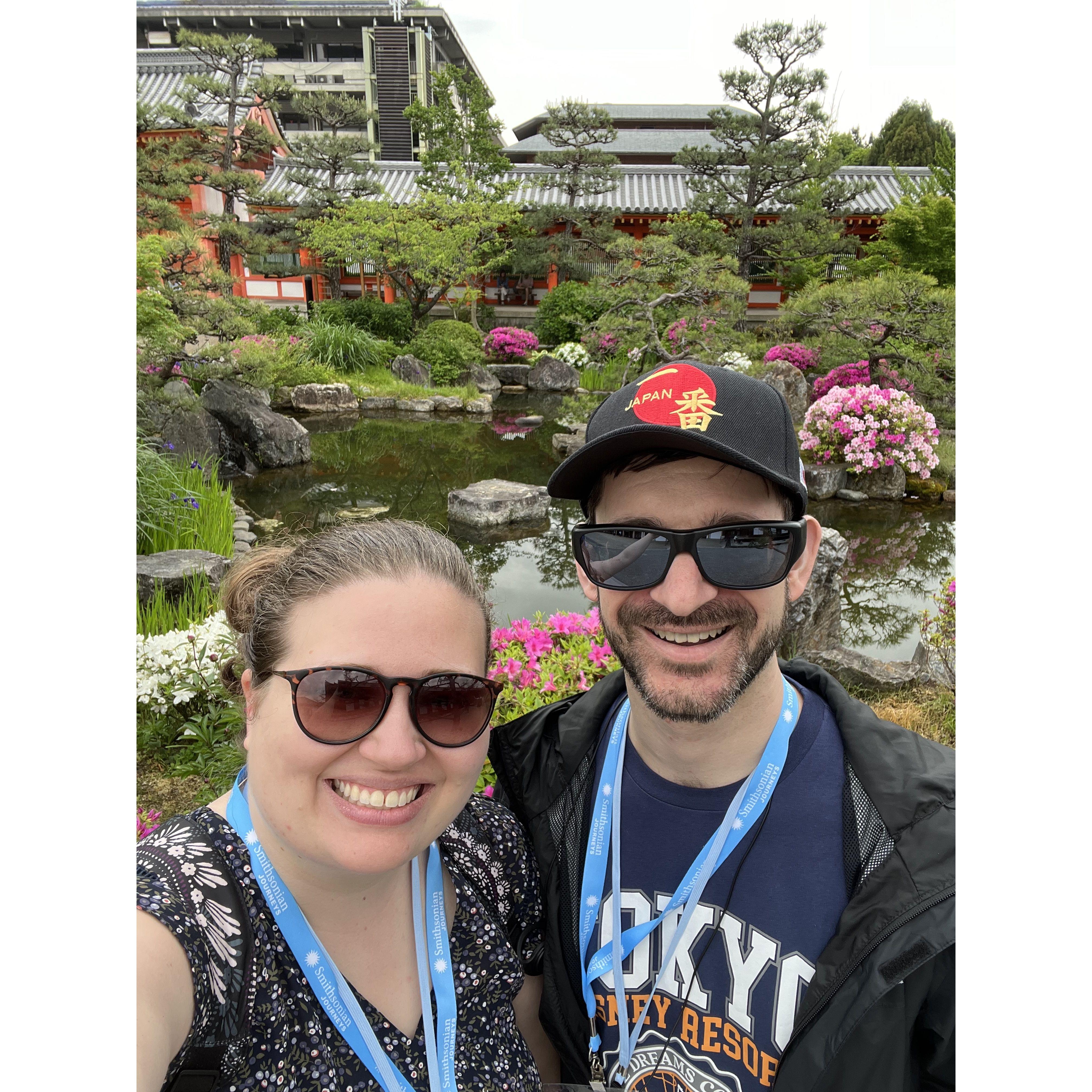 At the Sanjūsangendō Temple in Kyoto, Japan in April 2024.
