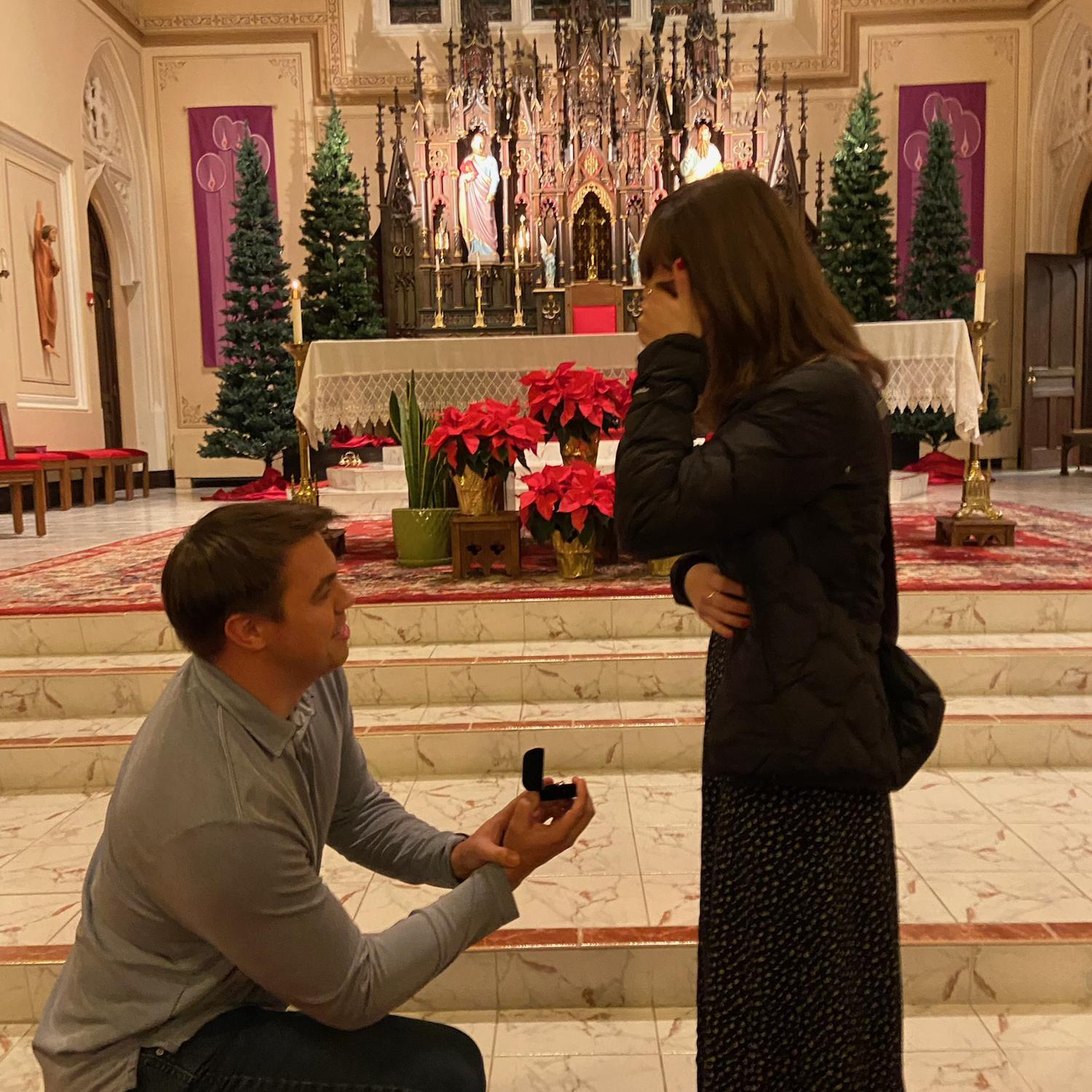 Proposal at Sacred Heart Cathedral in Davenport, Iowa. 💍