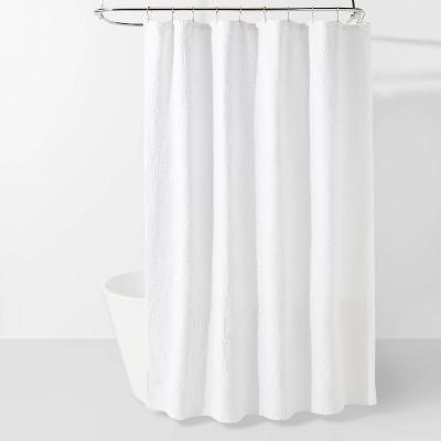 Matelasse Medallion Shower Curtain White - Threshold™