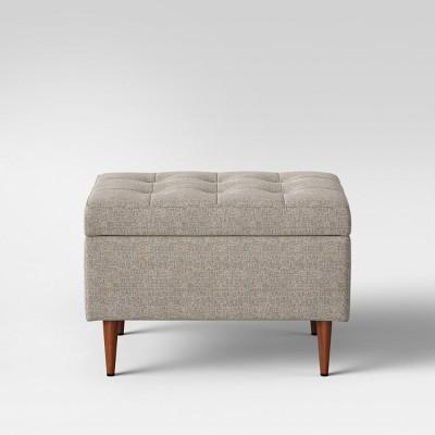 Lemoor Mid Century 28" Ottoman with Storage - Linen - Project 62