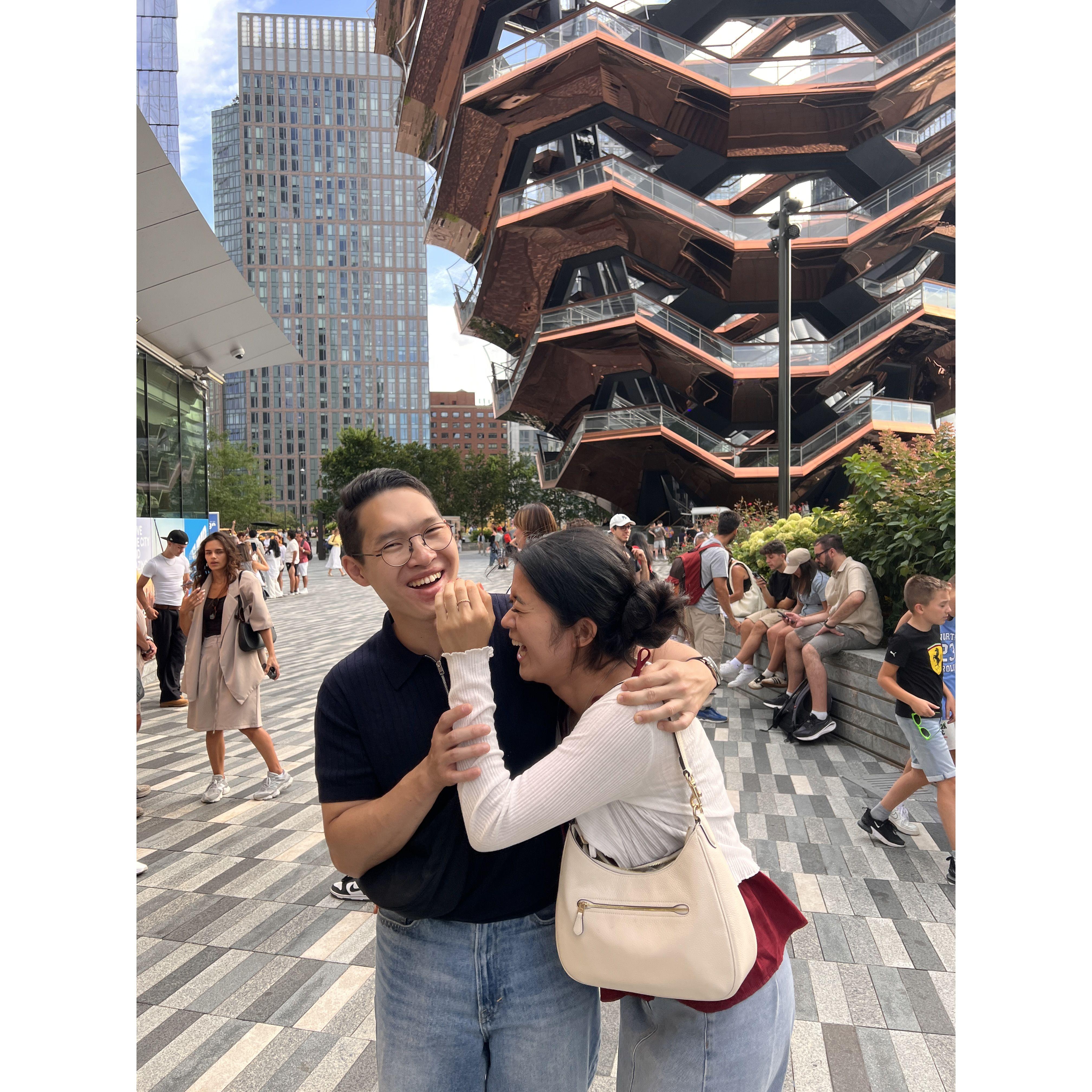 First vessel together