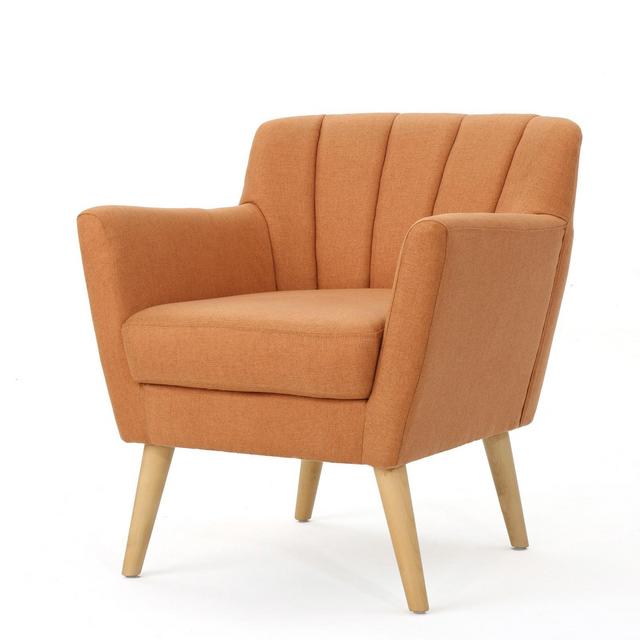 Merel Mid-Century Club Chair - Orange - Christopher Knight Home