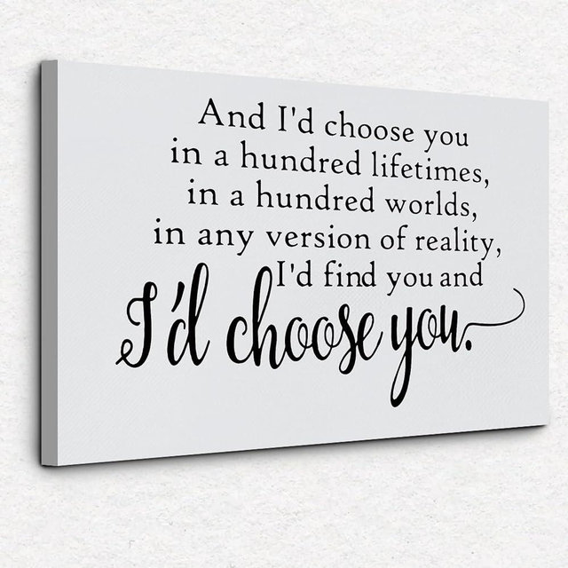 Nogrit I Choose You Couples Bedroom Decor, Wall Art, Modern, Contemporary, Love Theme, 14x11