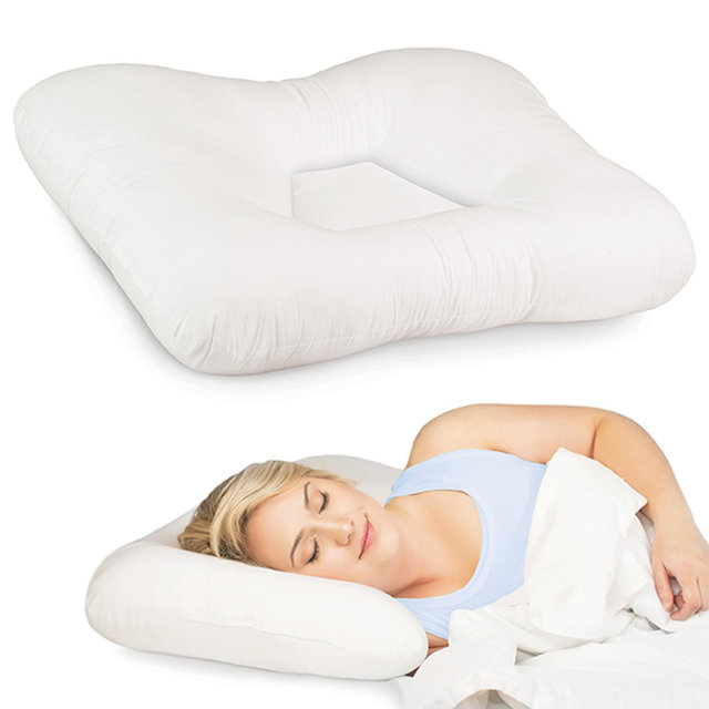 Tri-Core Natural Cervical Support Pillow for Neck Pain, with Premium Organic Cotton Shell- Firm