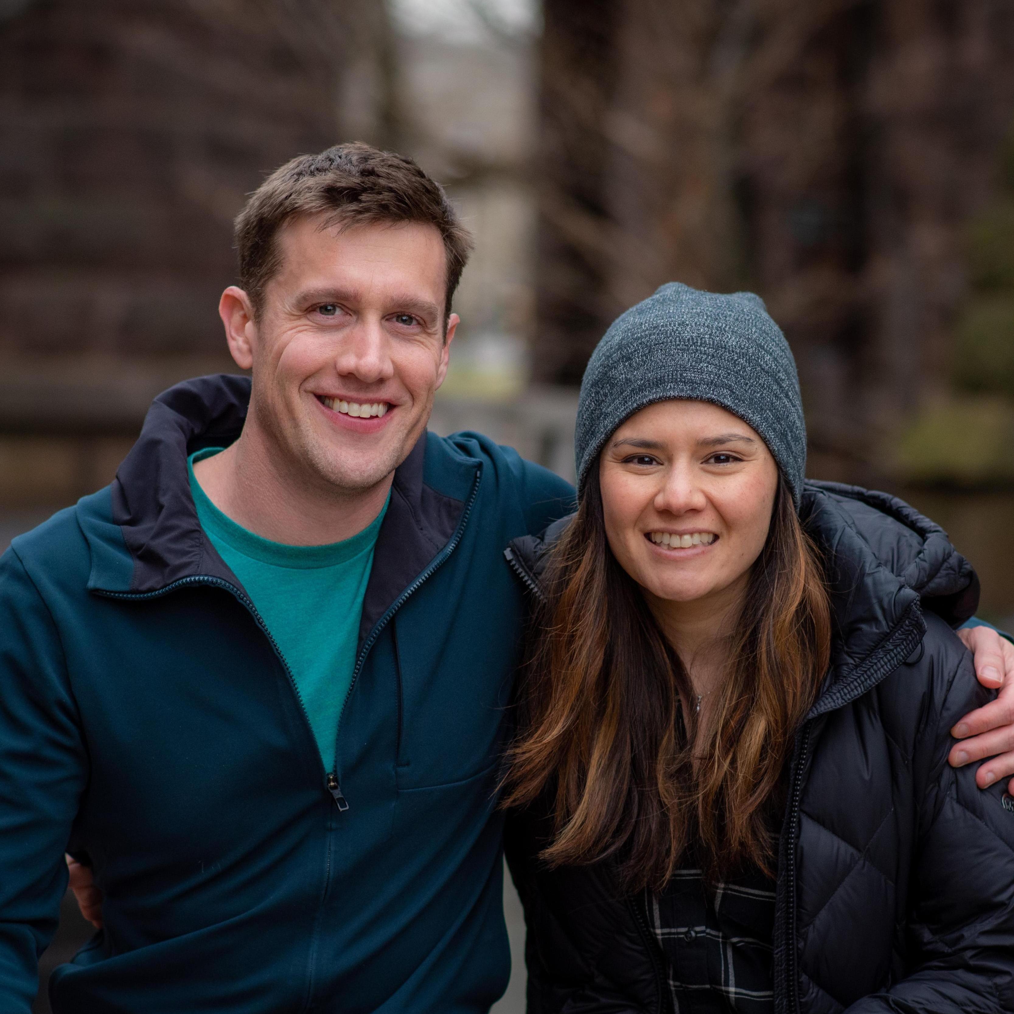 Enjoying Princeton on a winter day.