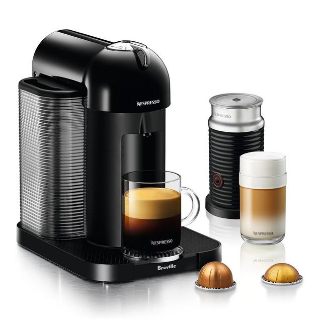Nespresso Vertuo by Breville with Aeroccino Milk Frother, Classic Black