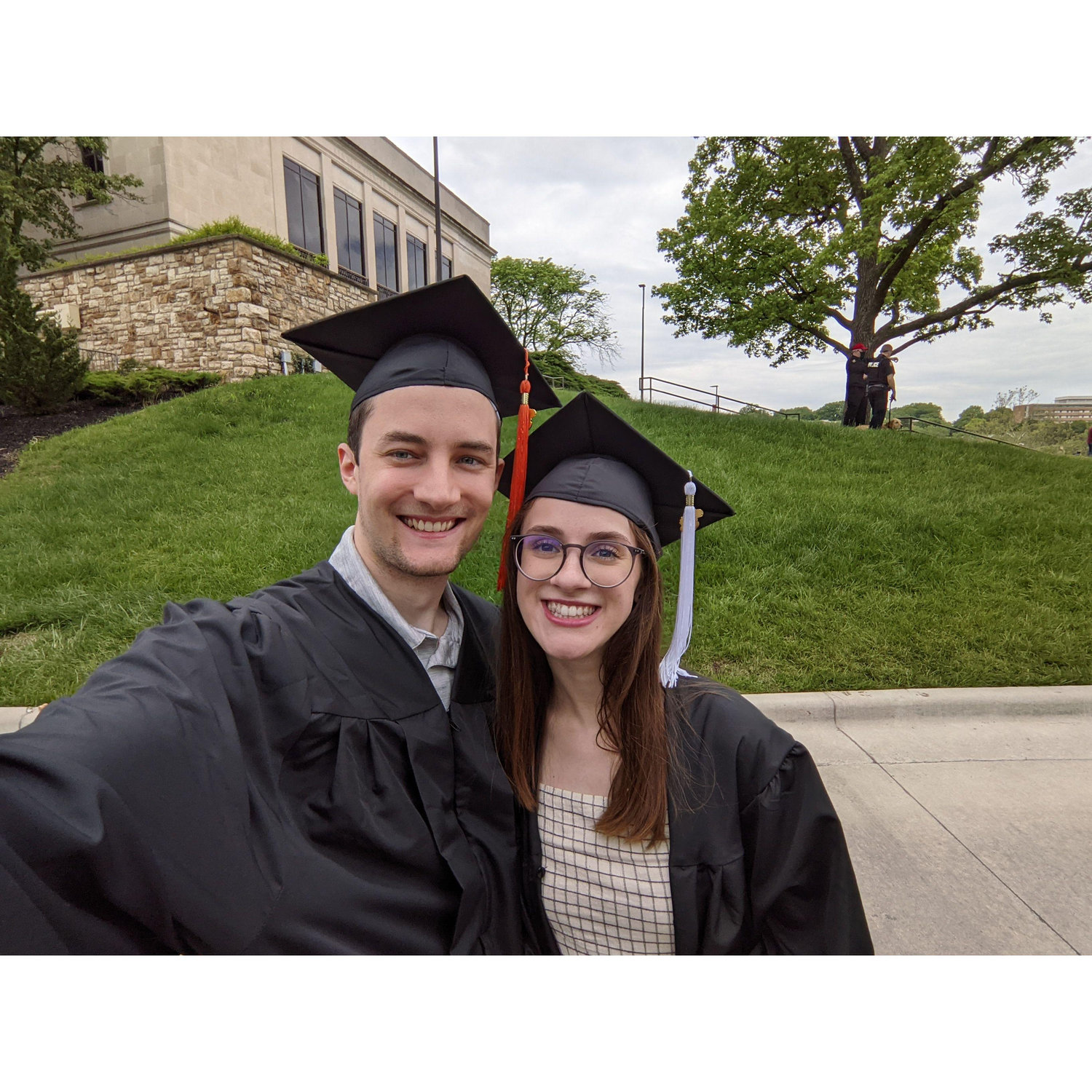 Mason's graduation ceremony was delayed a year (COVID), we were able to walk our undergrad graduation together.