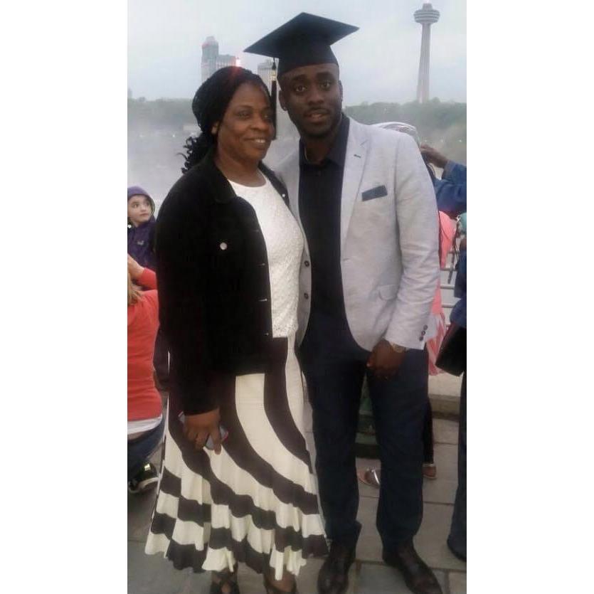 Delmar & His Mother at Niagara Falls/After his Graduation!