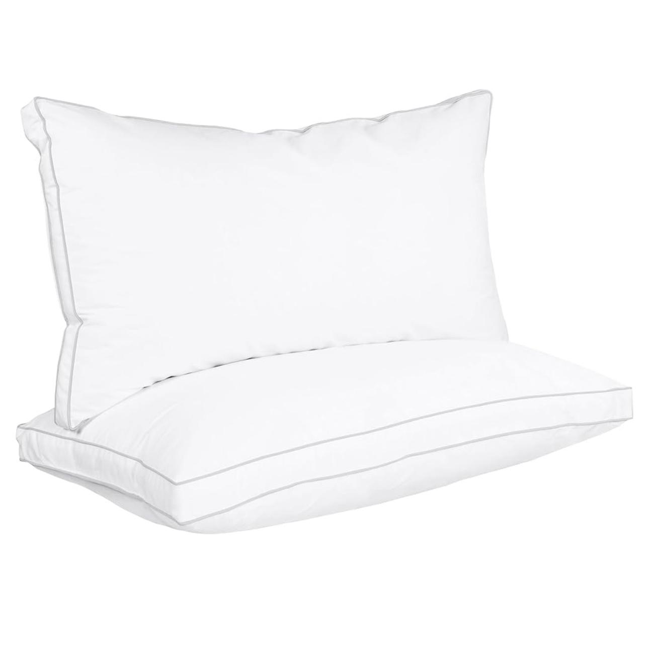 Utopia Bedding Bed Pillows for Sleeping Queen Size (White), Set of 2, Cooling Hotel Quality, Gusseted Pillow for Back, Stomach or Side Sleepers