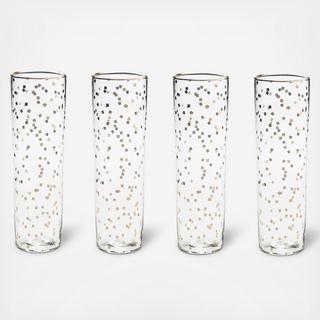 Bubbly Bar Confetti Champagne Flute, Set of 4