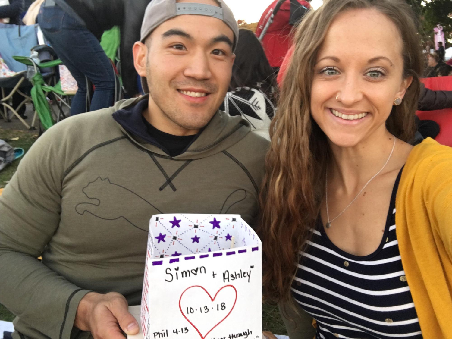 One of our first dates was the Water Lantern Festival at Greenlake in Seattle!