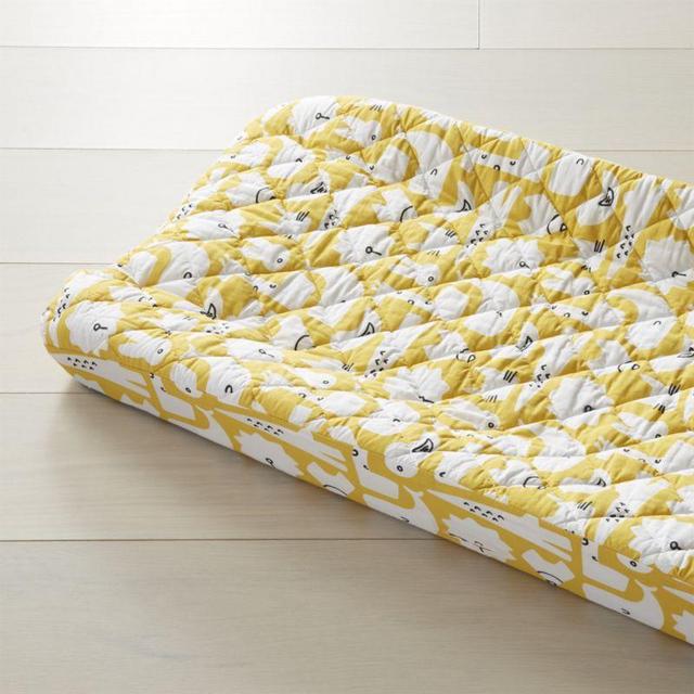Yellow Animal Changing Pad Cover
