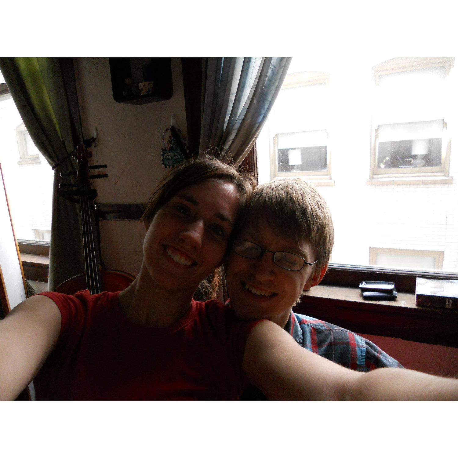 This photo is from our first year dating. How young we look!
