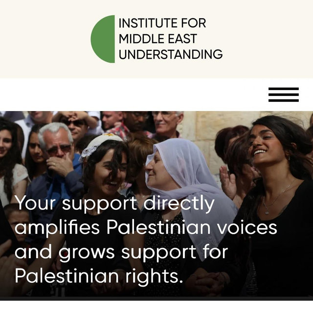 Donation to the Institute for Middle East Understanding