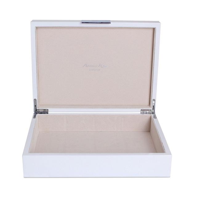 Addison Ross High Gloss Lacquer Box with Silver - Large