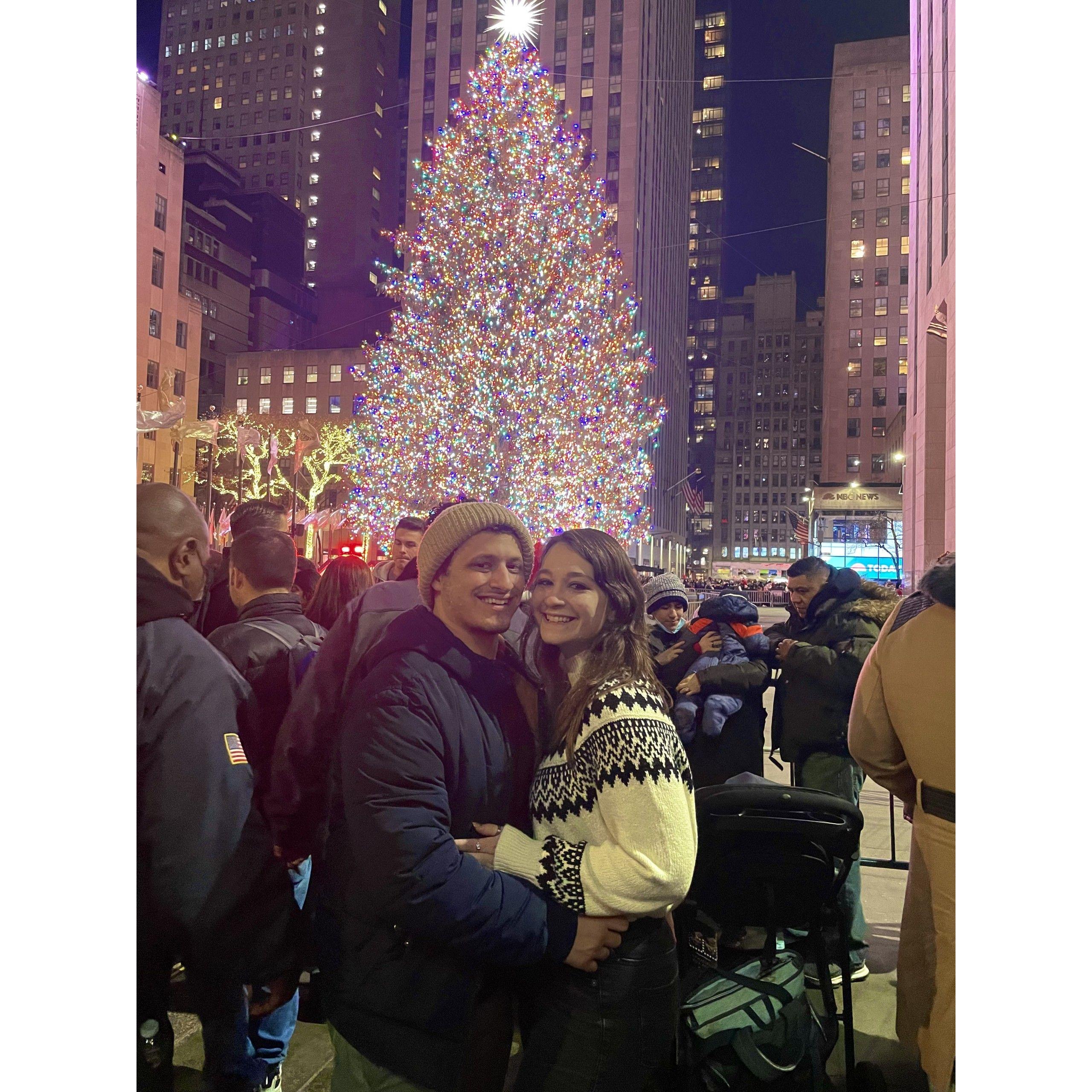 First time in NYC and seeing the Christmas tree!