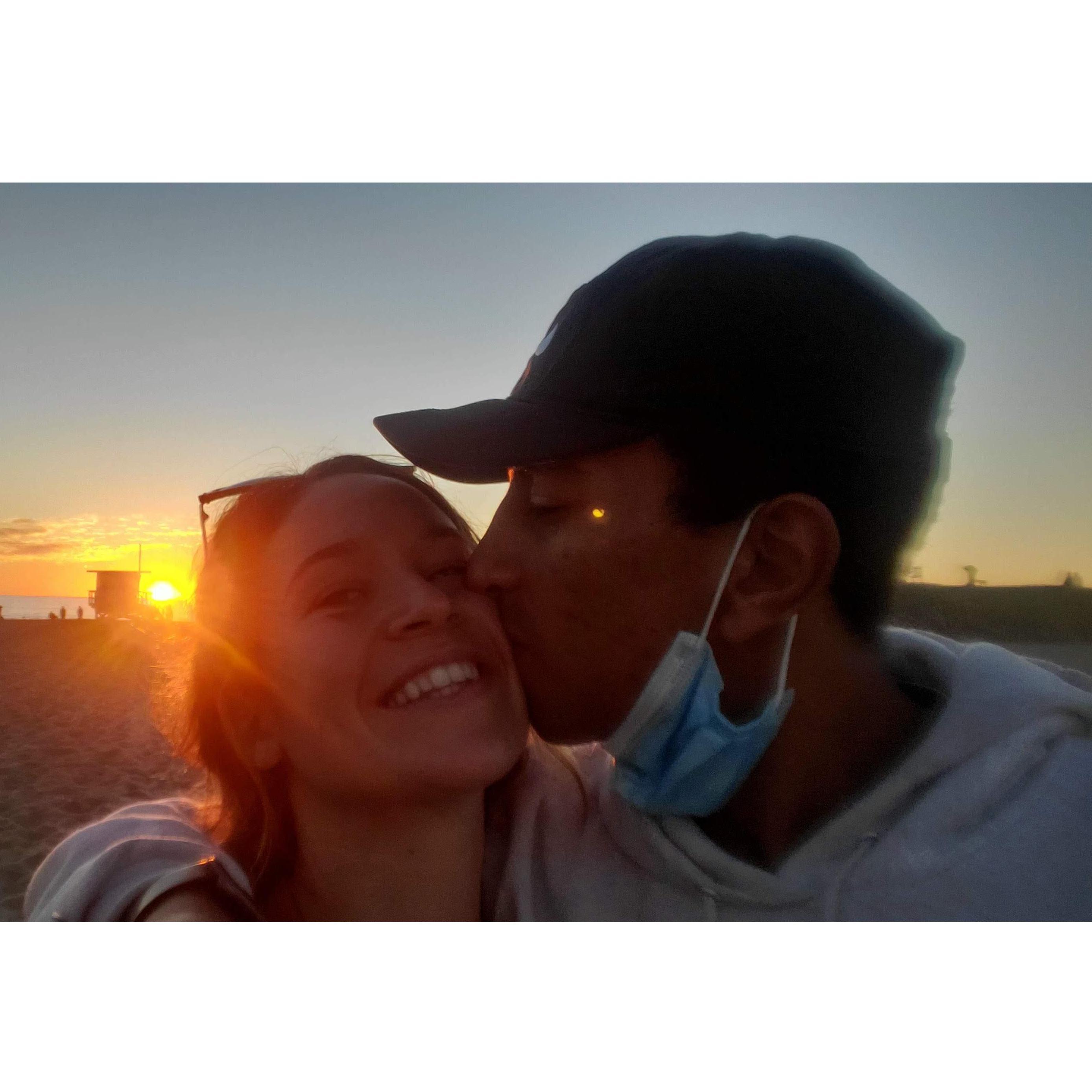 During Biz's first trip to California in 2020.