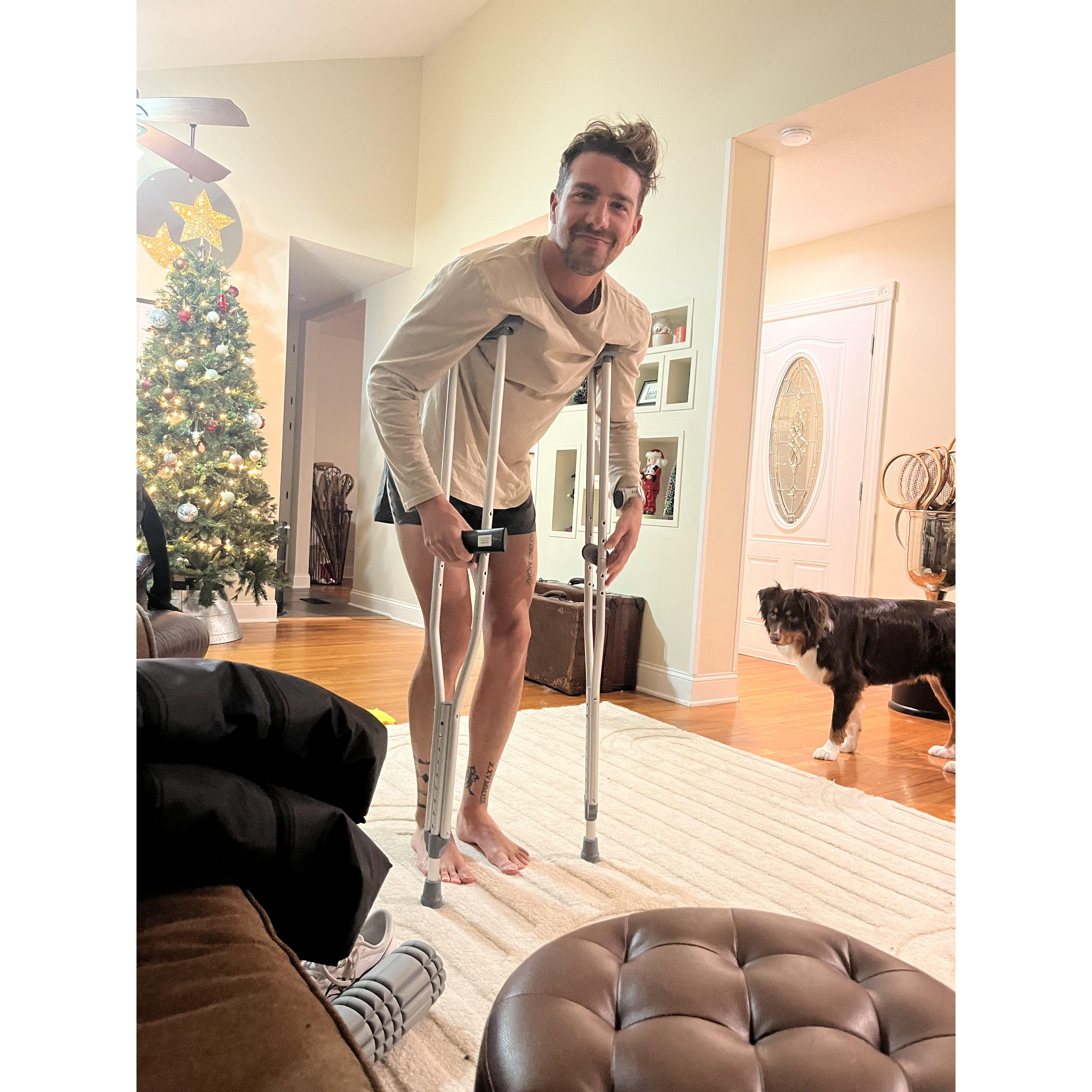 Parker making knee surgery "fun".