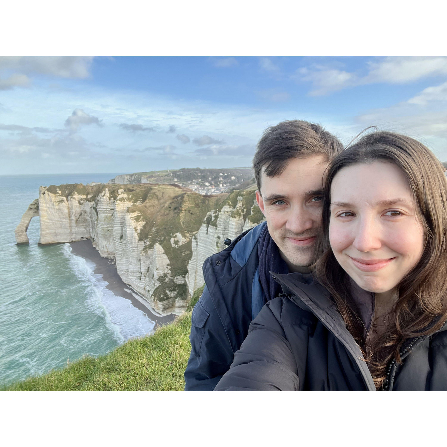 Étretat on the Normandie coast, December 2023