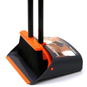 Dust Pan and Broom/Dustpan Cleans Broom Combo with 54" Long Handle For Home Kitchen Room Office Lobby Floor Use Upright Stand Up Broom and Dustpan Set