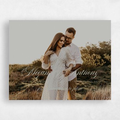 Pale Sage, Green Wedding Save the Date - Jessenia Photo