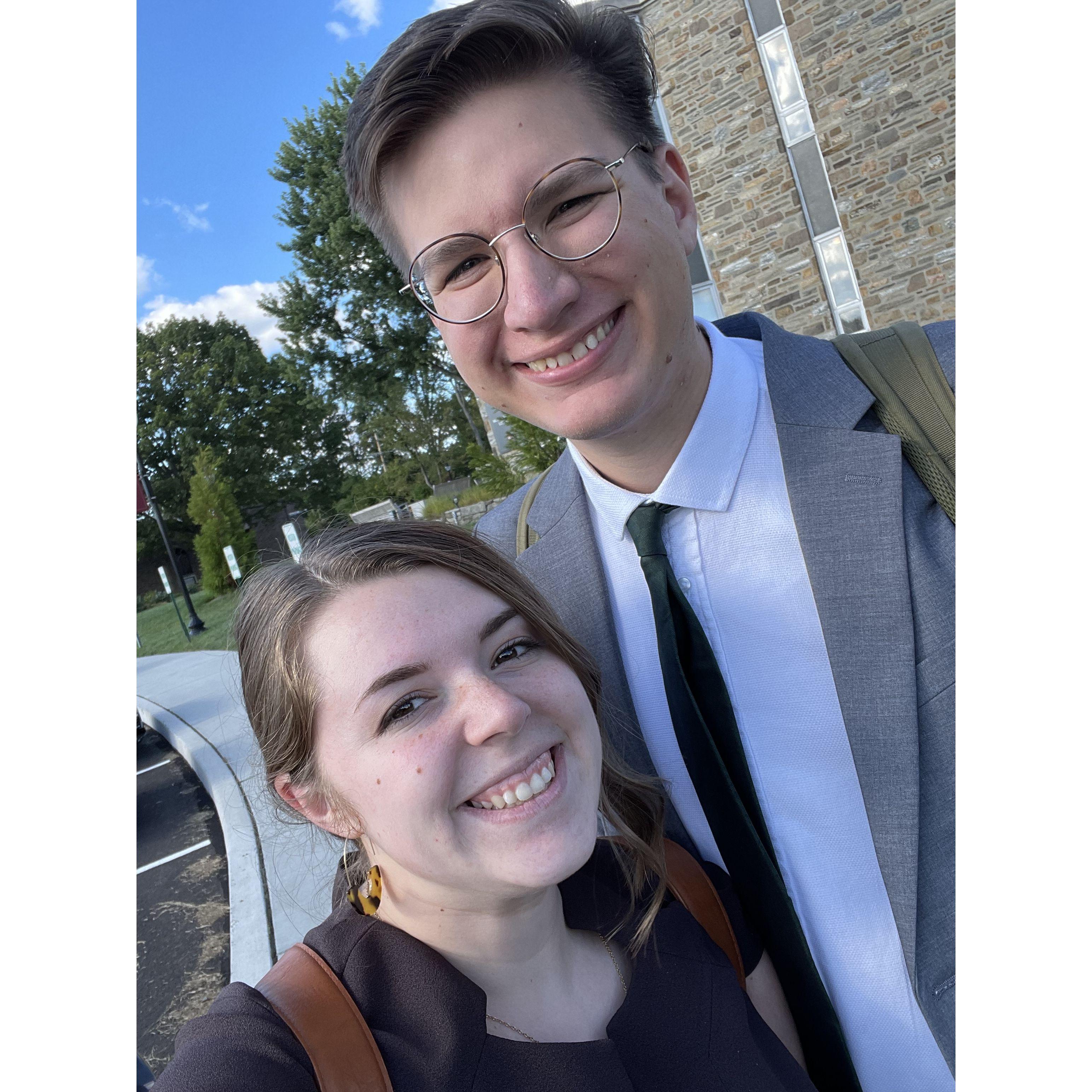 Antonio moved across the country to join Sophie at seminary!