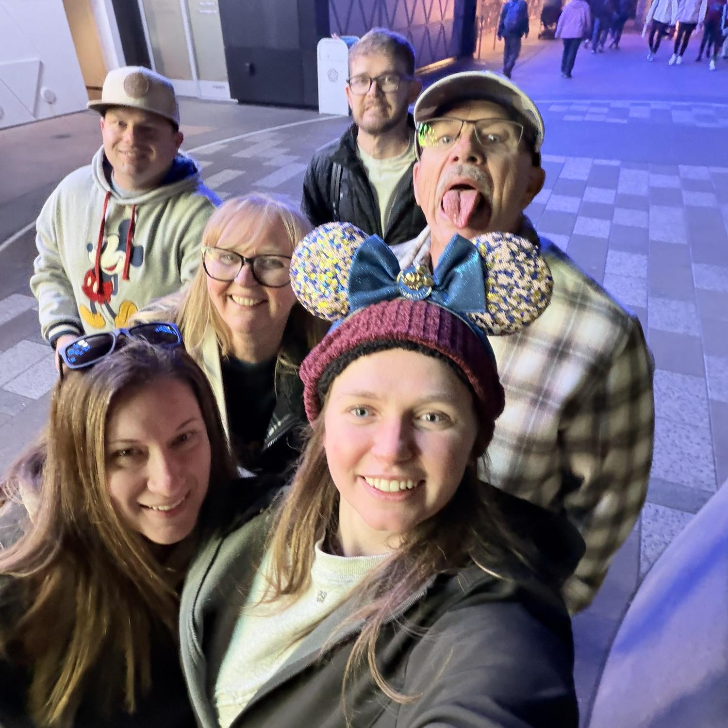 Time at Disney World with Kaelee’s parents, brother, and sister-in-law—they had never been to Trader Sam’s and had a blast.