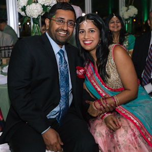 Celebrating Sapna and Ray's wedding reception.