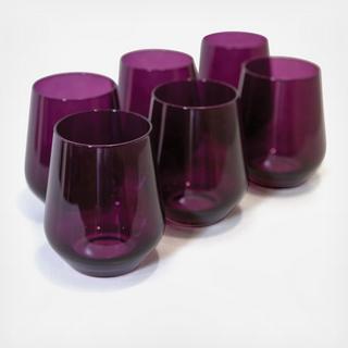 Estelle Stemless Wine Glass, Set of 6