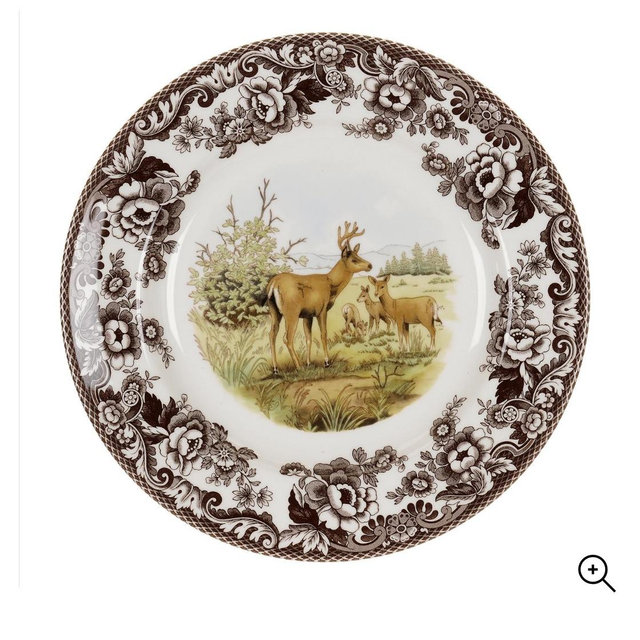 Woodland Dinner Plate 10.5 Inch, Mule Deer