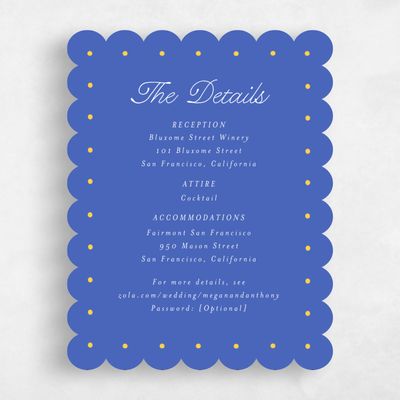 Cornflower Blue Wedding Enclosure - Lirael