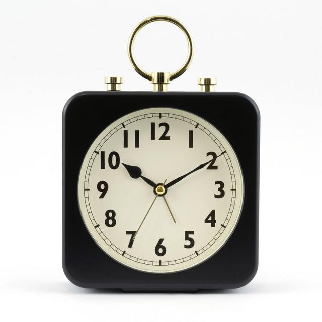 5" Square Clock Black - Threshold™