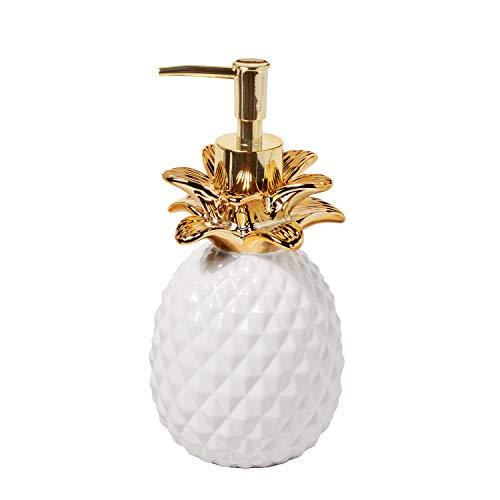 SKL Home by Saturday Knight Ltd. Gilded Pineapple Lotion Dispenser, White/Gold