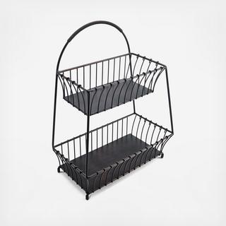 Gourmet Basics General Store 2-Tier Countertop Basket