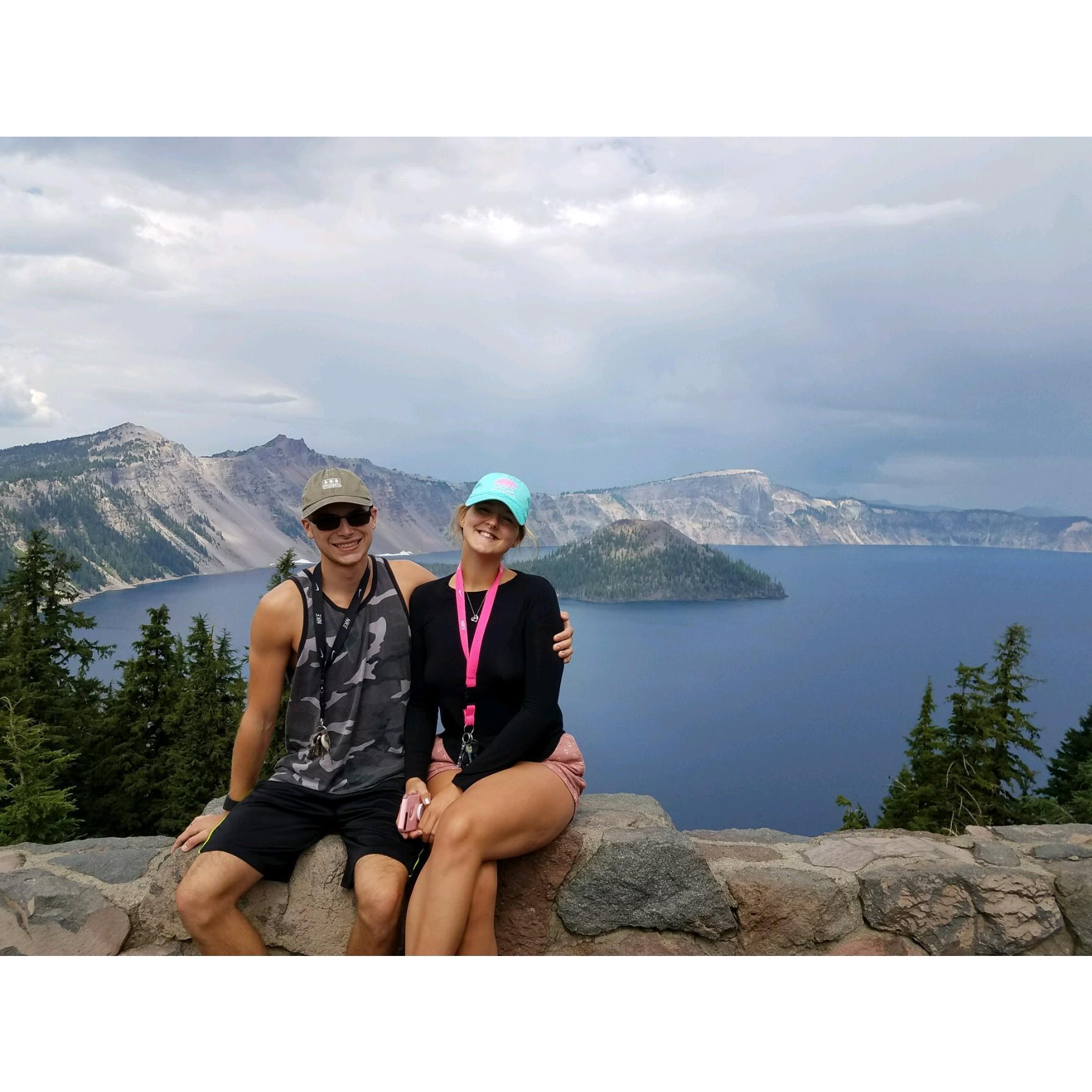 First time I had ever seen Crater Lake! The wild fires were so bad it was all smokey the day before, but that night there was a HUGE rain storm and cleared all the smoke for the next day!