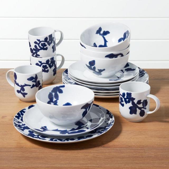 Indigo Vine 16-Piece Dinnerware Set