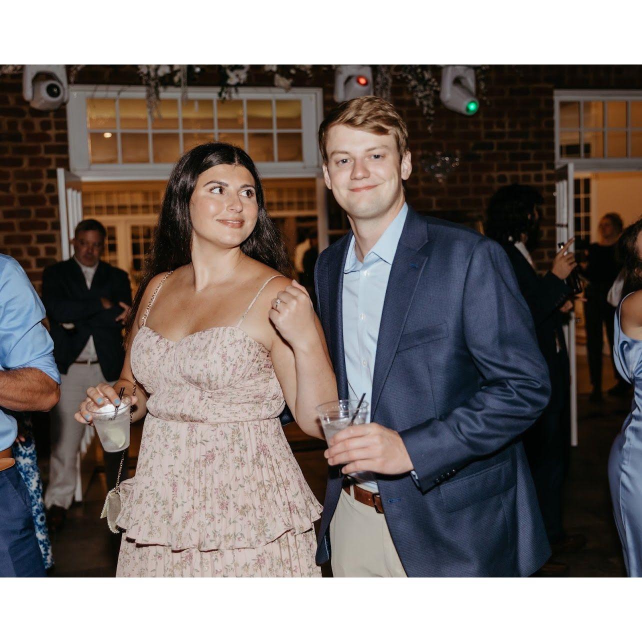 Having fun at our friend's Harry and TA's wedding in Lynchburg, VA