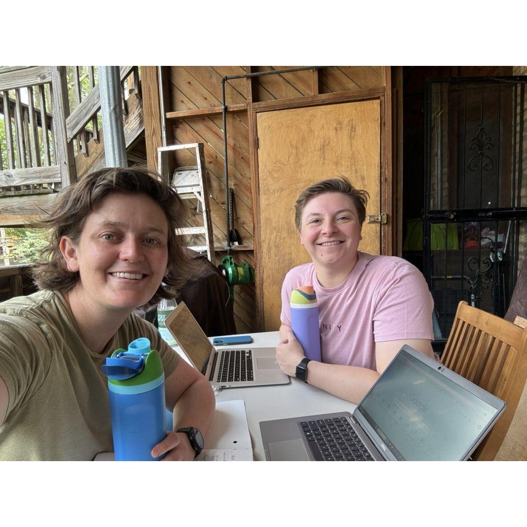 Working from "home" while floor deliveries happened
