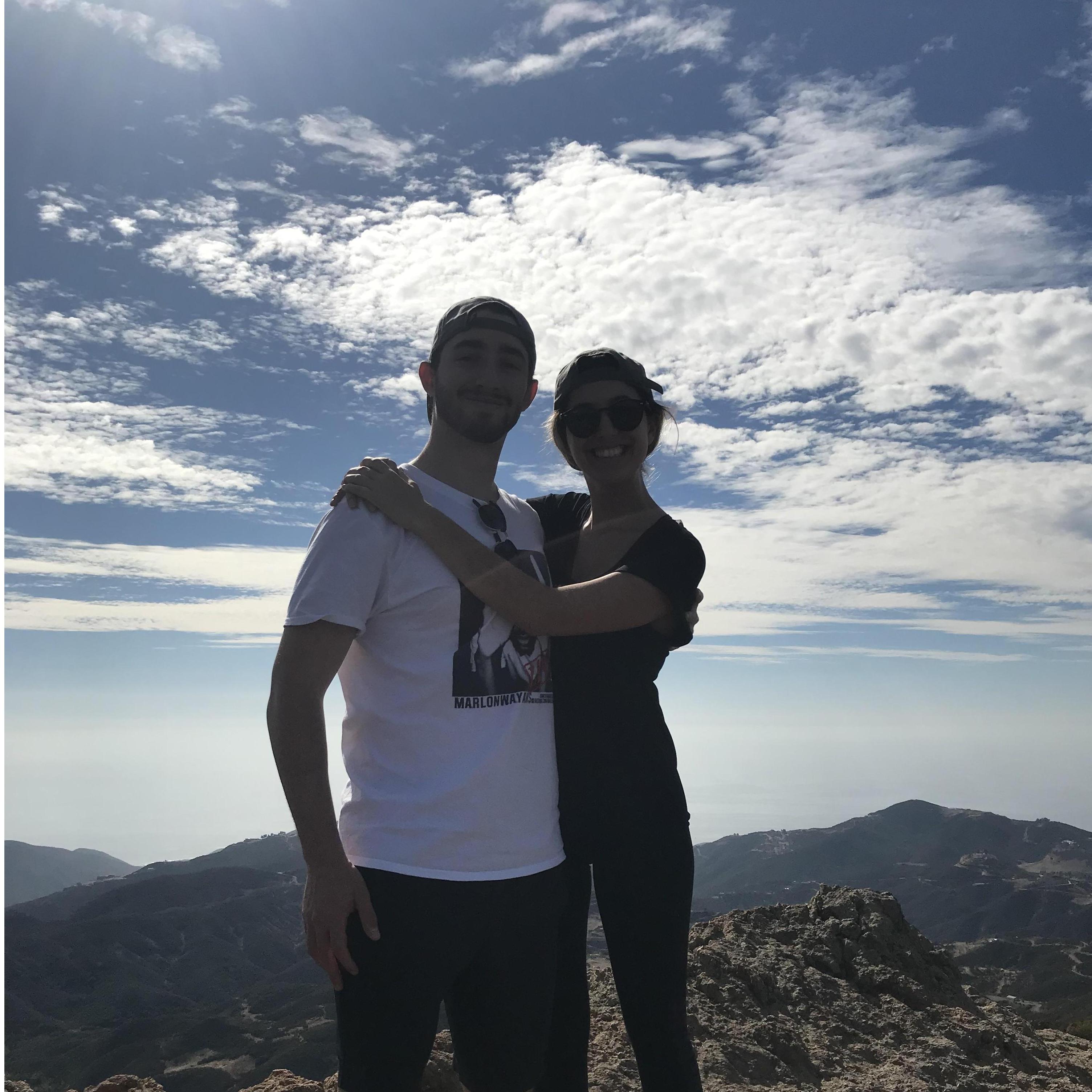 He said he liked to hike. He does not. He just likes me.