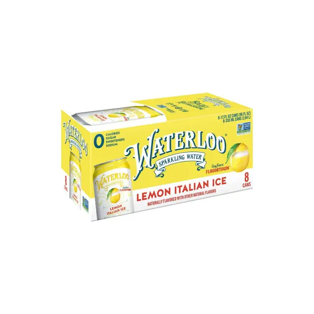 Waterloo Sparkling Water Lemon Italian Ice Sparkling Water - 8pk/12 fl oz Cans