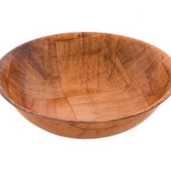 Winco WWB-8 8" Woven Wood Salad Bowl